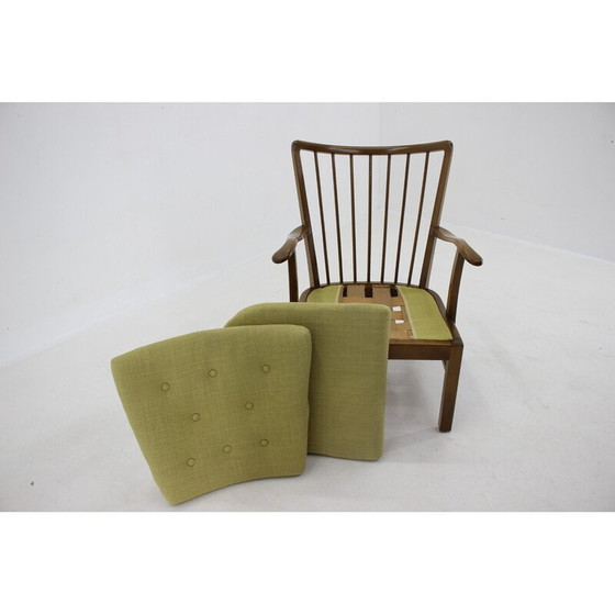 Image 1 of Fauteuil vintage en bois de hêtre modèle 1628 par Soren Hansen, Danemark années 1940