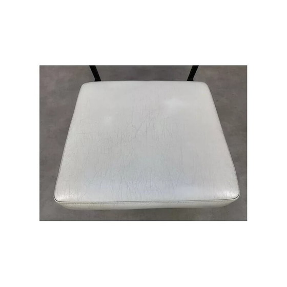 Image 1 of Fauteuil vintage en simili-cuir blanc, 1950