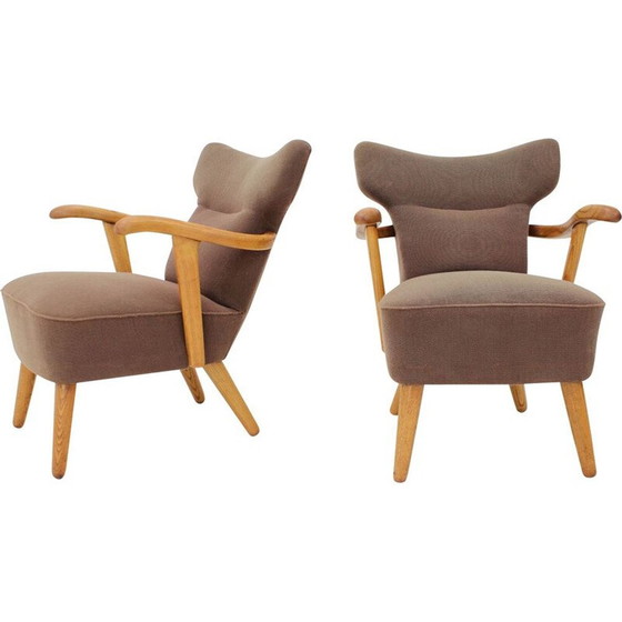 Image 1 of Paire de fauteuils vintage en chêne par Krasna Jizba, Tchécoslovaquie 1960
