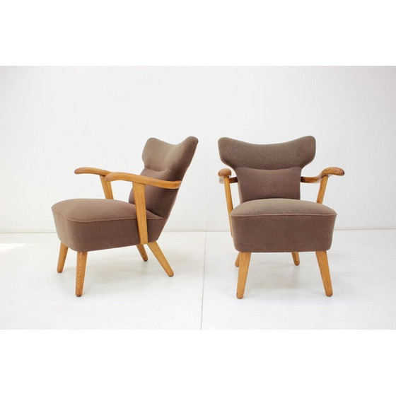 Image 1 of Paire de fauteuils vintage en chêne par Krasna Jizba, Tchécoslovaquie 1960