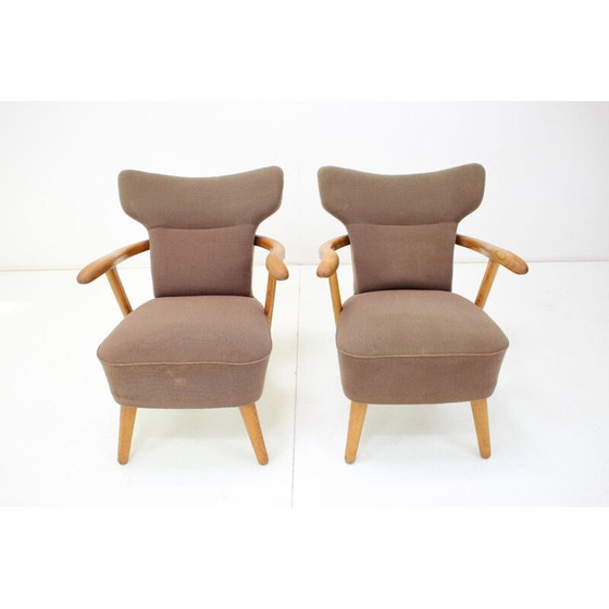Image 1 of Paire de fauteuils vintage en chêne par Krasna Jizba, Tchécoslovaquie 1960