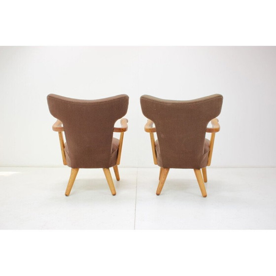 Image 1 of Paire de fauteuils vintage en chêne par Krasna Jizba, Tchécoslovaquie 1960