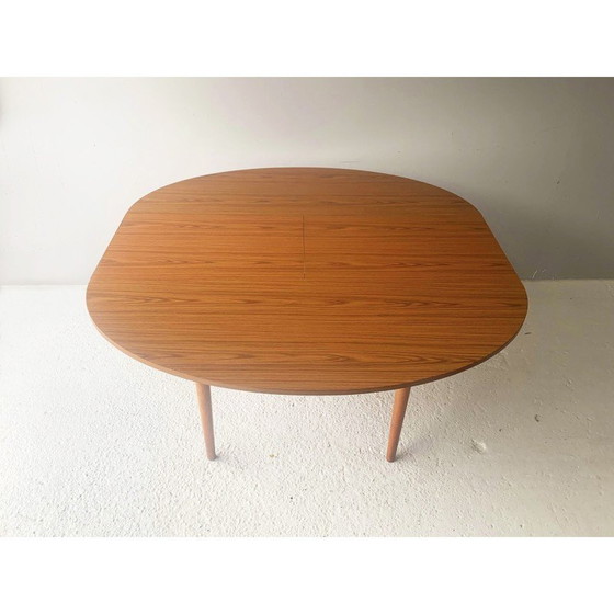 Image 1 of Table de salle à manger extensible en Formica et hêtre par Chaim Schreiber pour Schreiber Furniture, 1960