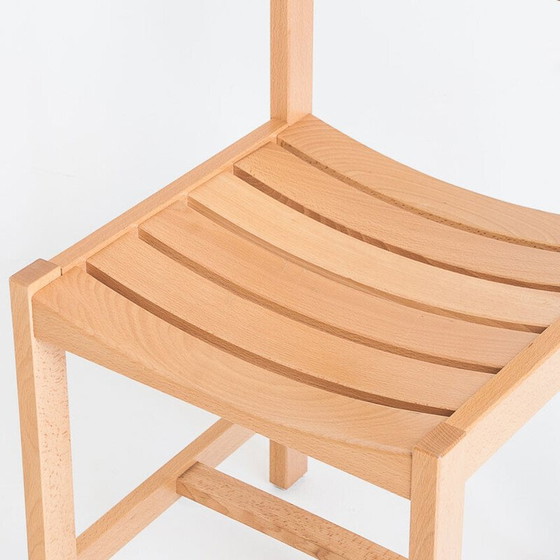 Image 1 of Chaises vintage en hêtre massif par André Sornay, France 1960