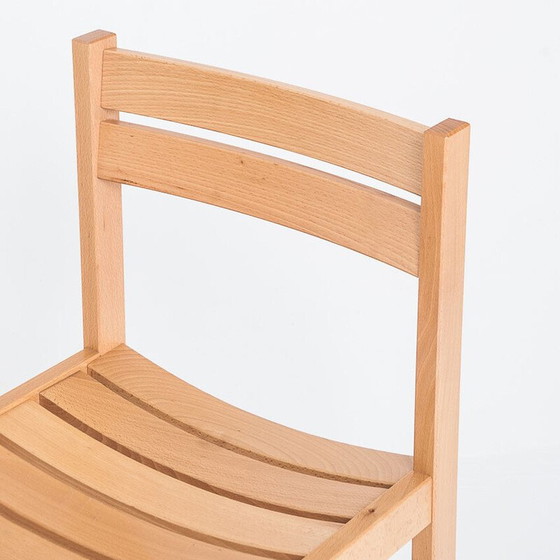 Image 1 of Chaises vintage en hêtre massif par André Sornay, France 1960