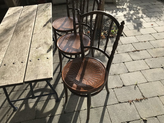 Image 1 of 3x Thonet Wien Café Bistro Chair Jacob & Josef Kohn Nr 271