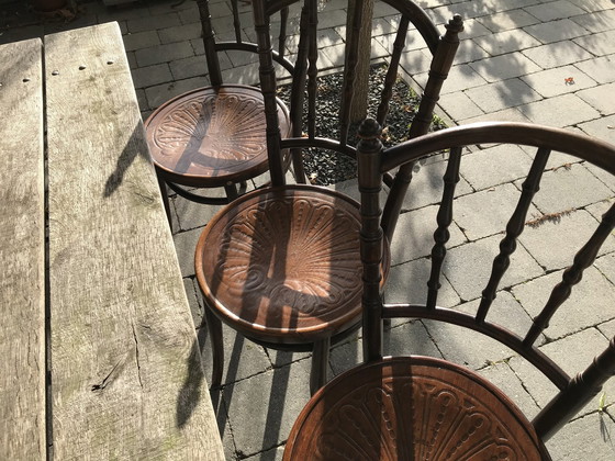 Image 1 of 3x Thonet Wien Café Bistro Chair Jacob & Josef Kohn Nr 271