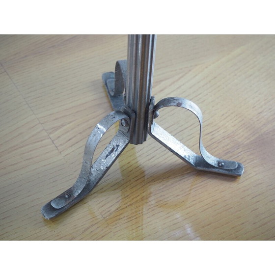 Image 1 of Bol de service vintage Art déco en nickel et verre, 1920