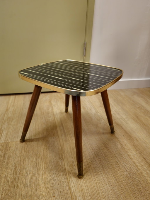 Table vintage Table d'appoint Table à plantes Noir