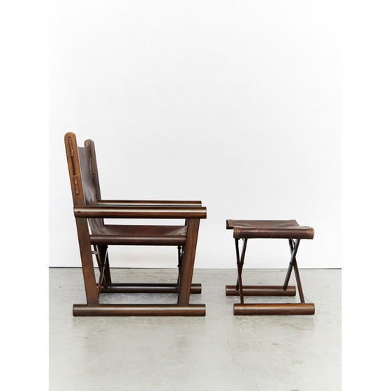 Image 1 of Fauteuil pliant et ottoman vintage modèle Pl22 par Carlo Hauner et Martin Eisler pour Oca