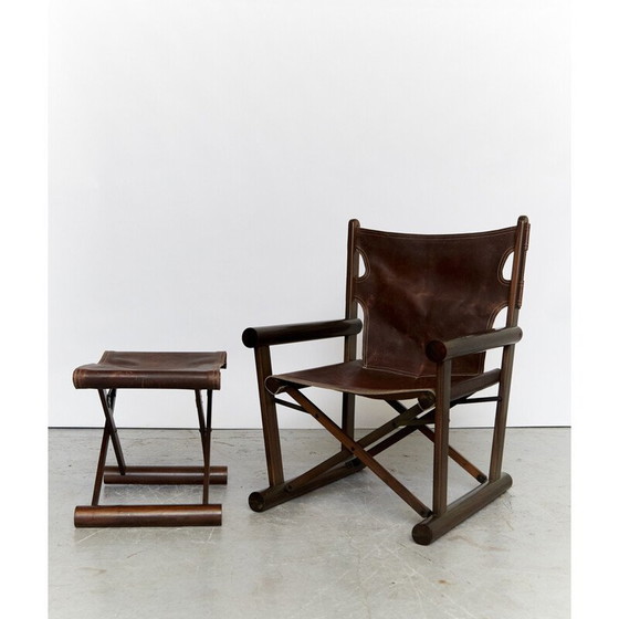 Image 1 of Fauteuil pliant et ottoman vintage modèle Pl22 par Carlo Hauner et Martin Eisler pour Oca