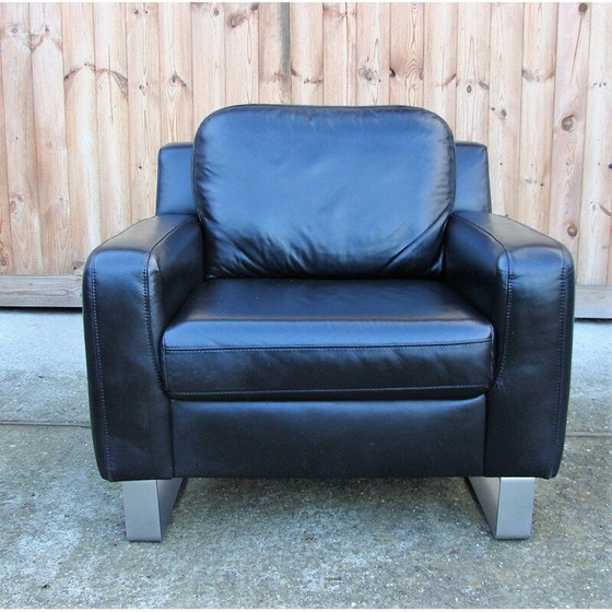Image 1 of Fauteuil en cuir vintage de Musterring, Allemagne 1980