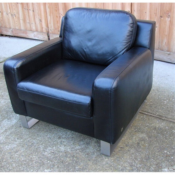 Image 1 of Fauteuil en cuir vintage de Musterring, Allemagne 1980