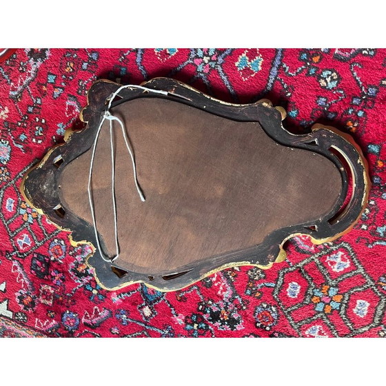 Image 1 of Miroir baroque vintage en bois doré