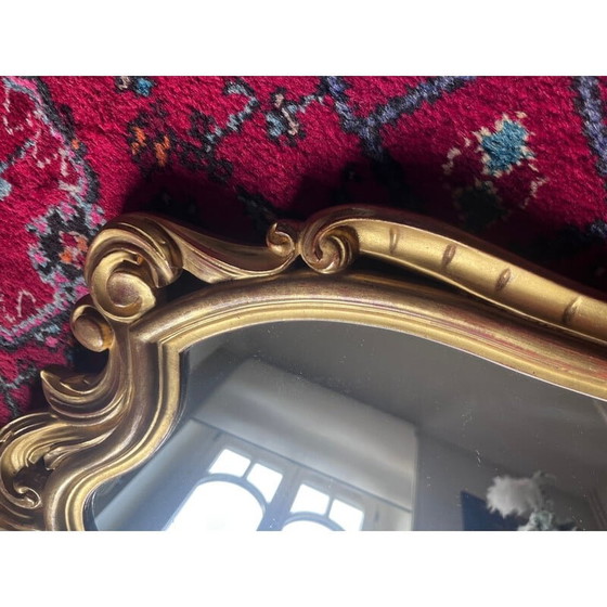 Image 1 of Miroir baroque vintage en bois doré