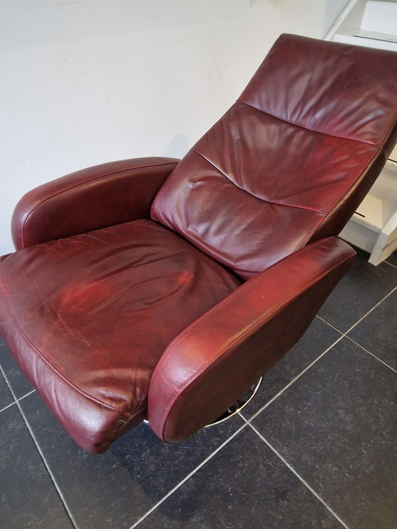 Image 1 of Fauteuil pivotant en cuir Hjort Knudsen