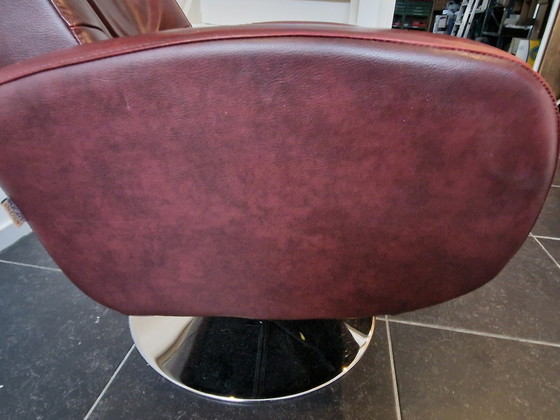 Image 1 of Fauteuil pivotant en cuir Hjort Knudsen