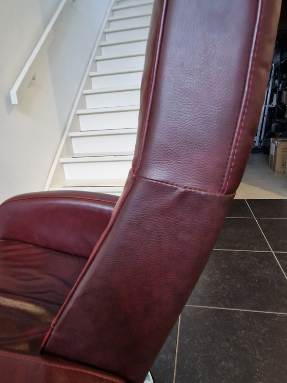 Image 1 of Fauteuil pivotant en cuir Hjort Knudsen