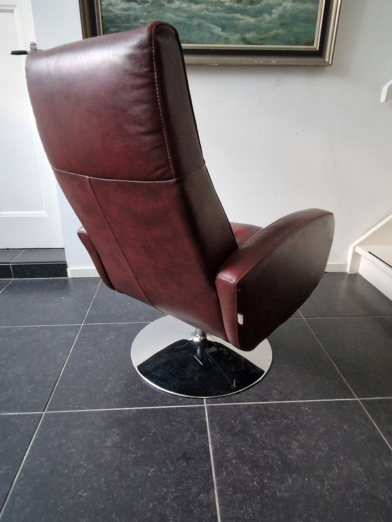 Image 1 of Fauteuil pivotant en cuir Hjort Knudsen