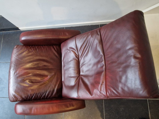 Image 1 of Fauteuil pivotant en cuir Hjort Knudsen