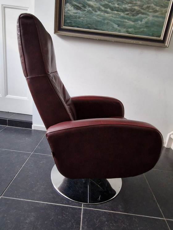 Image 1 of Fauteuil pivotant en cuir Hjort Knudsen