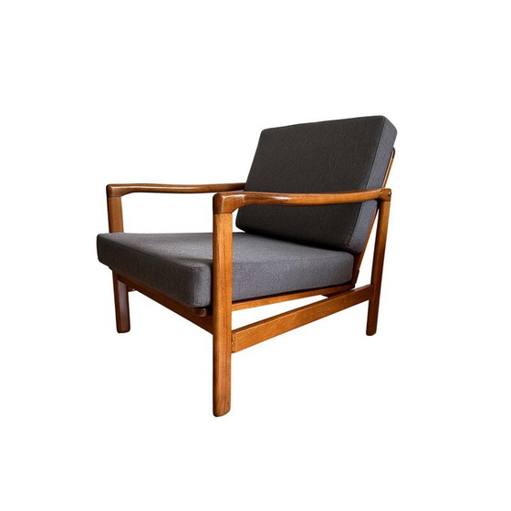 Image 1 of Paire de fauteuils vintage en hêtre B-7752 par Zenon Baczyk Swarzedzkie Fabryki Mebli, Pologne 1960