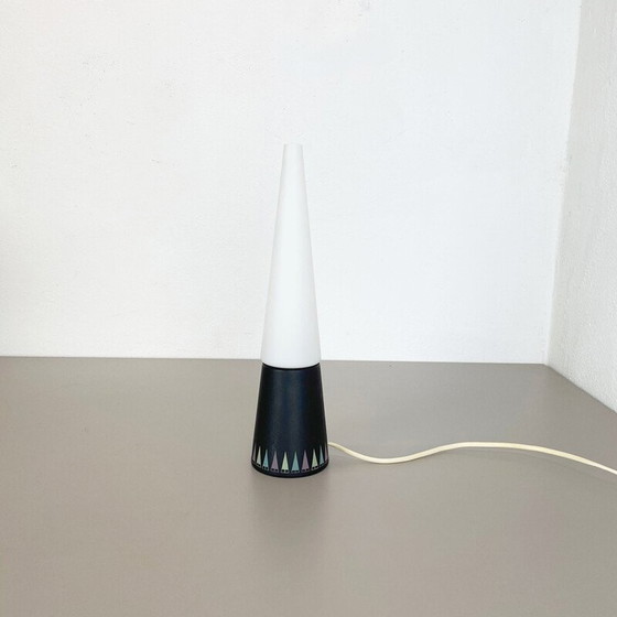 Image 1 of Lampe de table vintage en verre et bois par Hans-Agne Jakobsson Ab, Suède années 1960