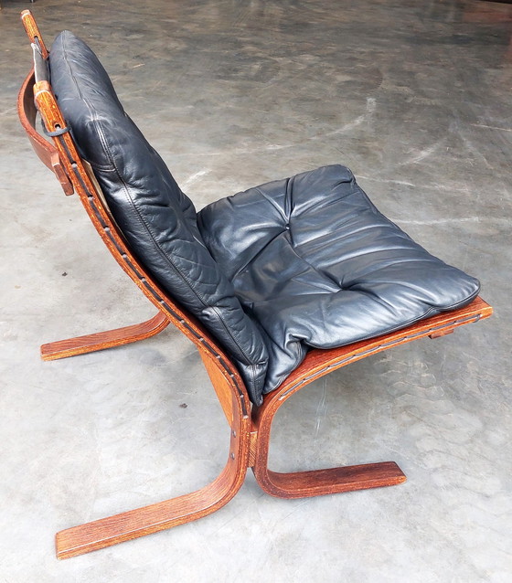 Image 1 of Original Siesta Chair, Low Back| Ingmar Relling Westnofa | Black Leather