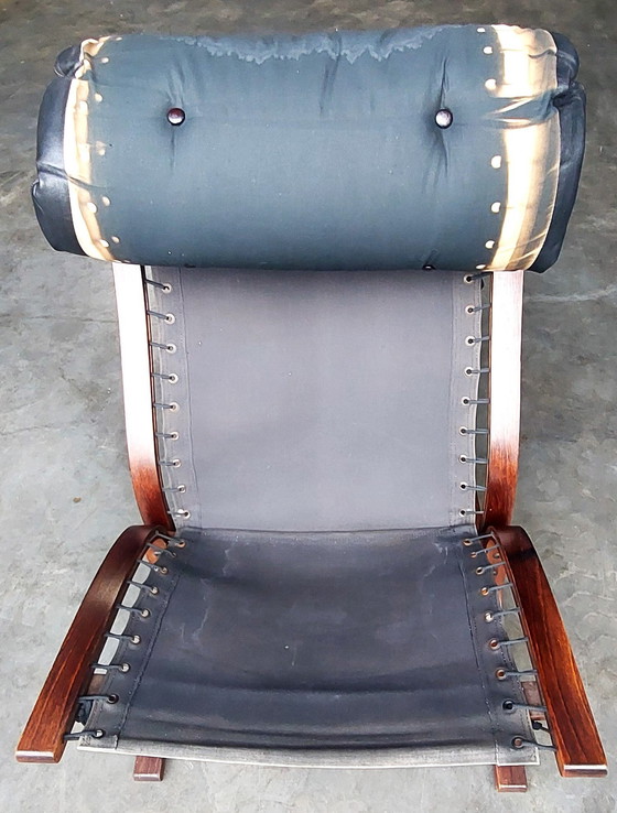 Image 1 of Original Siesta Chair, Low Back| Ingmar Relling Westnofa | Black Leather