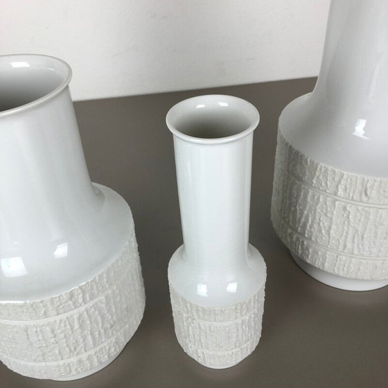 Image 1 of Ensemble de 3 vases en porcelaine vintage par Richard Scharrer pour Thomas, Allemagne 1970