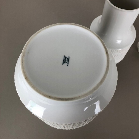 Image 1 of Ensemble de 3 vases en porcelaine vintage par Richard Scharrer pour Thomas, Allemagne 1970