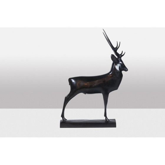 Image 1 of Sculpture vintage "Grand Deer" de François Pompon pour l'Atelier Valsuani, 2006