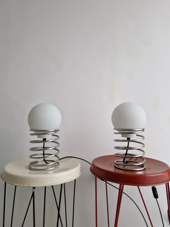 Image 1 of Lot de 2 lampes vintage en spirale avec ampoule Ingo Maurer Panton Era
