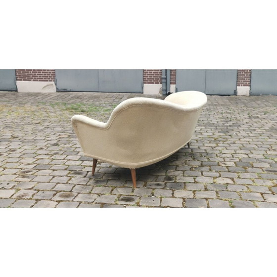 Image 1 of Canapé Méridienne vintage sculptural arc asymétrique suédois 1960