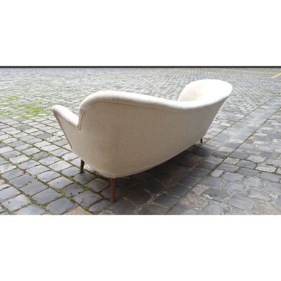 Image 1 of Canapé Méridienne vintage sculptural arc asymétrique suédois 1960