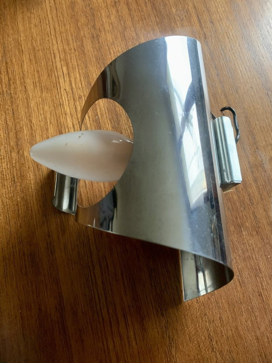 Image 1 of Appliques murales vintage en chrome, 1970's, lot de 2