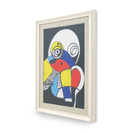 Image 1 of Peinture acrylique vintage d'Aldo Gentilini, 1970