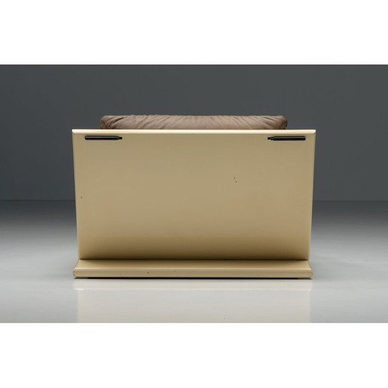 Image 1 of Fauteuil vintage en laque et cuir, 1970