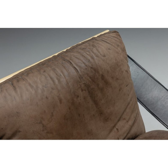 Image 1 of Fauteuil vintage en laque et cuir, 1970