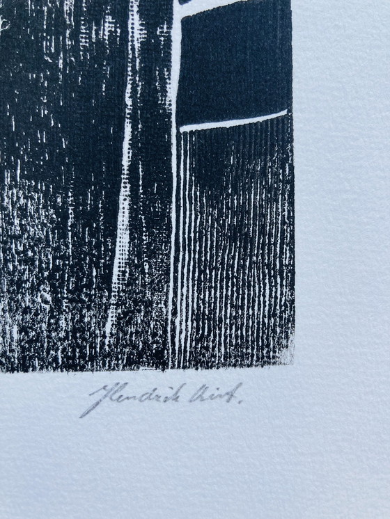 Image 1 of Hendrik Kist - Lancement - Gravure sur bois - Vintage