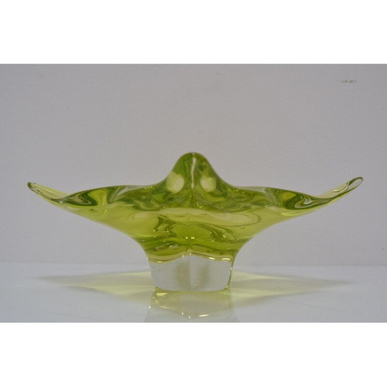 Image 1 of Bol en verre d'art vintage par Josef Hospodka pour Glasswork Chribska, Tchécoslovaquie 1960s