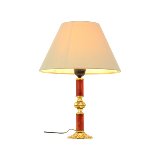 Lampe à poser classique en bakélite ambrée