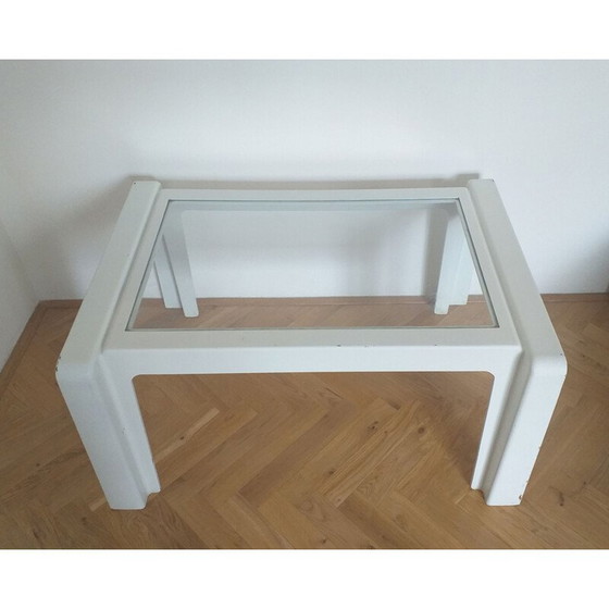 Image 1 of Table basse vintage en polyuréthane blanc, Italie 1970