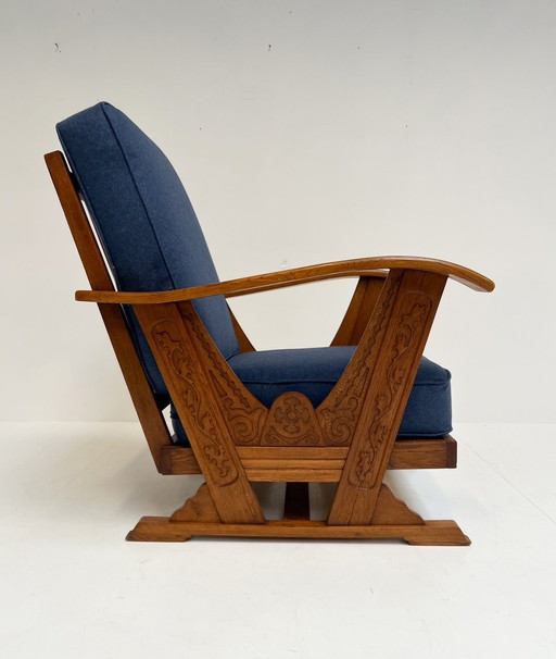 Chaise de fumeur avec coussins rembourrés, 1960's