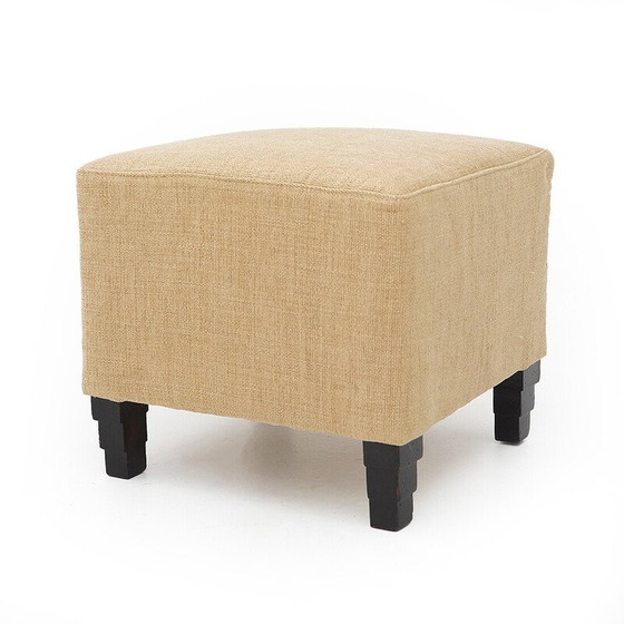 Image 1 of Pouf carré vintage Art déco, années 1930