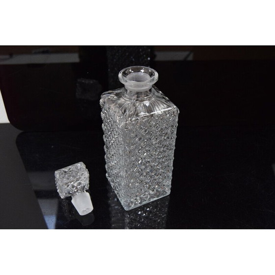 Image 1 of Carafe à liqueur en cristal vintage, Tchécoslovaquie, années 1950