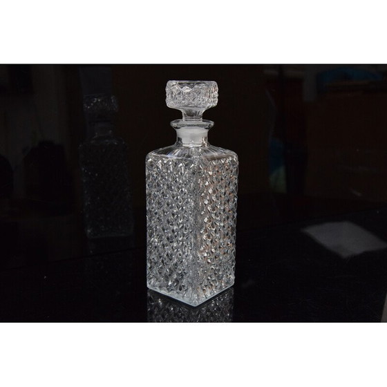Image 1 of Carafe à liqueur en cristal vintage, Tchécoslovaquie, années 1950