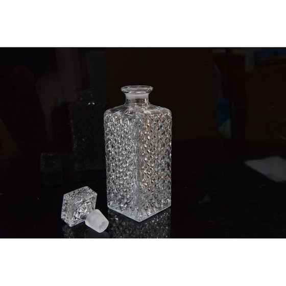 Image 1 of Carafe à liqueur en cristal vintage, Tchécoslovaquie, années 1950