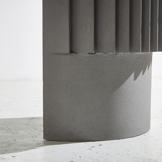 Image 1 of Table de salle à manger vintage en fonte d'aluminium et bois laqué par Giovanni Offredi pour Saporiti, 1970