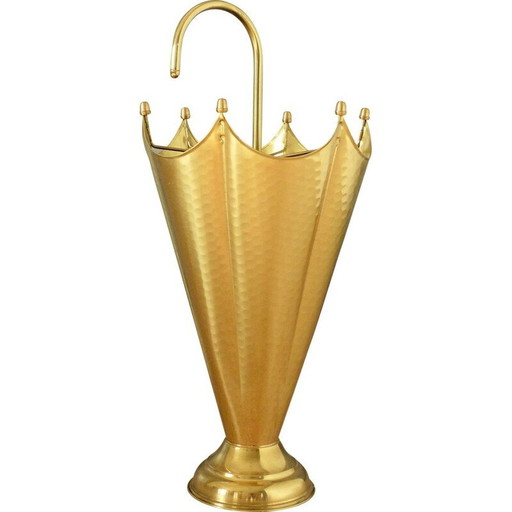 Porte-parapluies vintage en laiton 1950